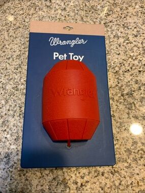 Wrangler Red Textured Rubber Pet Toy